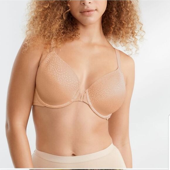Wacoal Womens Back Appeal Front Close T-Shirt Bra Cream 853403 Size 32DDD - Picture 1 of 16